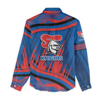 Newcastle Knights Rugby Mascot Women Casual Shirt Fierce Athlete Graphic in Sports Style