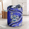 Bulldogs Rugby Mascot Laundry Basket Fierce Athlete Graphic in Sports Style