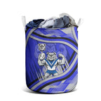 Bulldogs Rugby Mascot Laundry Basket Fierce Athlete Graphic in Sports Style