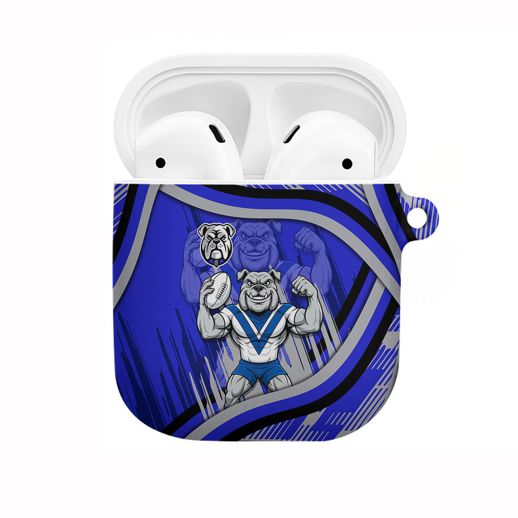 Bulldogs Rugby Mascot AirPods Case Fierce Athlete Graphic in Sports Style