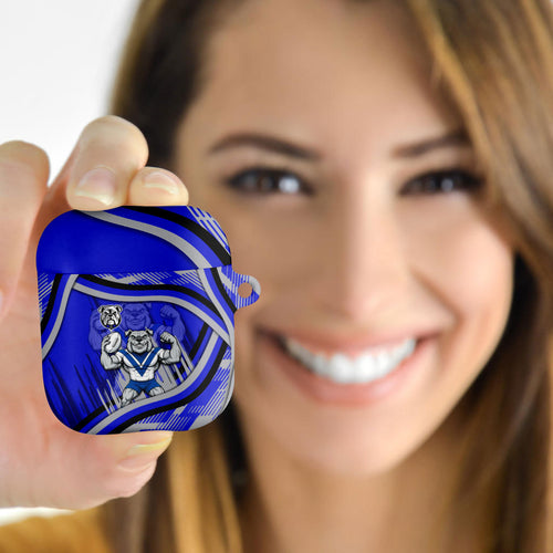 Bulldogs Rugby Mascot AirPods Case Fierce Athlete Graphic in Sports Style