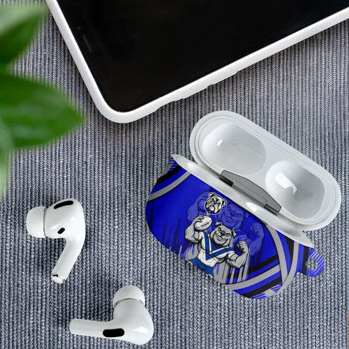 Bulldogs Rugby Mascot AirPods Case Fierce Athlete Graphic in Sports Style