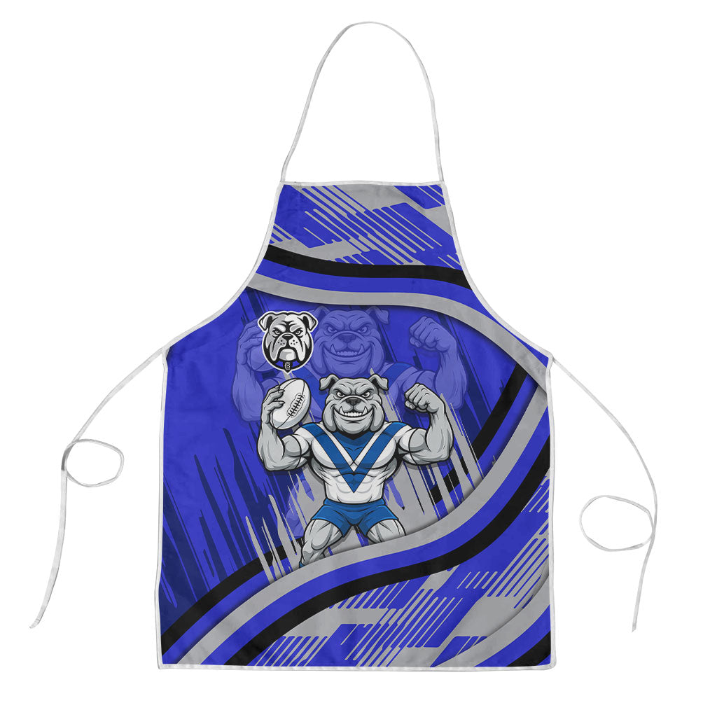 Bulldogs Rugby Mascot Apron Fierce Athlete Graphic in Sports Style