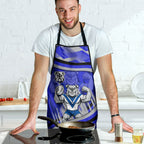 Bulldogs Rugby Mascot Apron Fierce Athlete Graphic in Sports Style