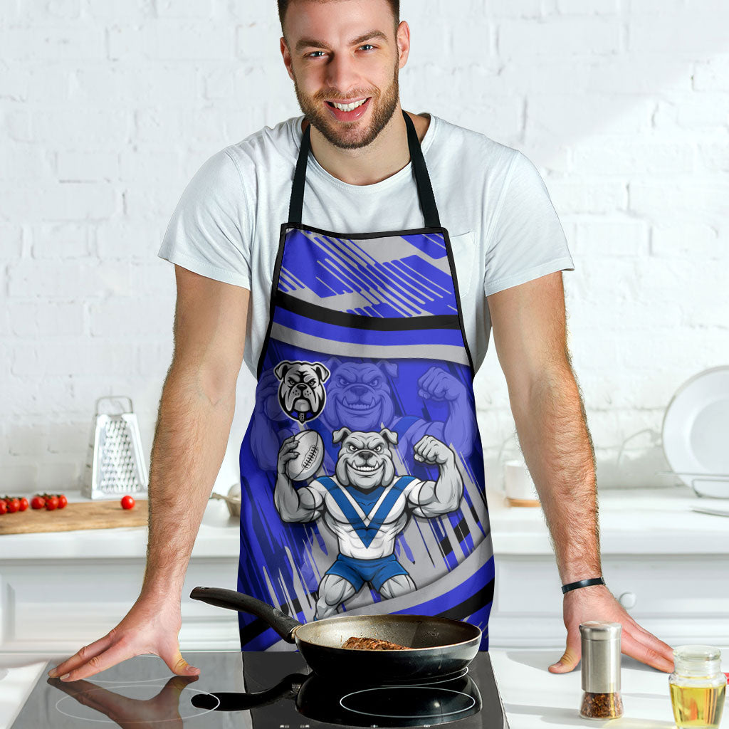 Bulldogs Rugby Mascot Apron Fierce Athlete Graphic in Sports Style