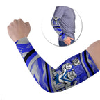 Bulldogs Rugby Mascot Arm Sleeves Fierce Athlete Graphic in Sports Style