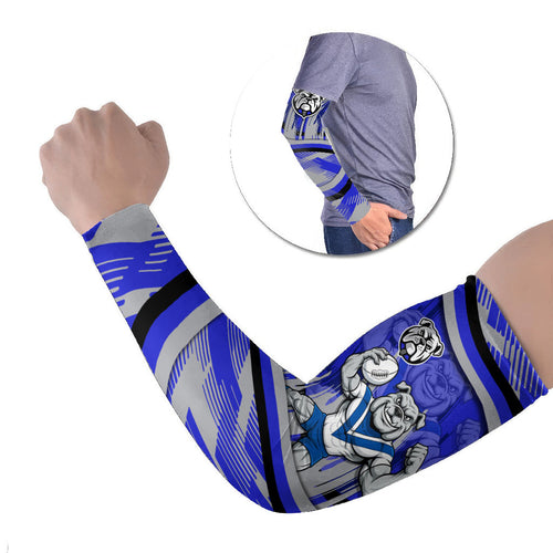 Bulldogs Rugby Mascot Arm Sleeves Fierce Athlete Graphic in Sports Style