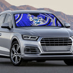 Bulldogs Rugby Mascot Auto Sun Shade Fierce Athlete Graphic in Sports Style
