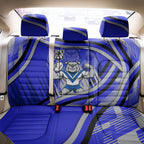 Bulldogs Rugby Mascot Back Car Seat Cover Fierce Athlete Graphic in Sports Style