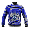 Bulldogs Rugby Mascot Baseball Jacket Fierce Athlete Graphic in Sports Style
