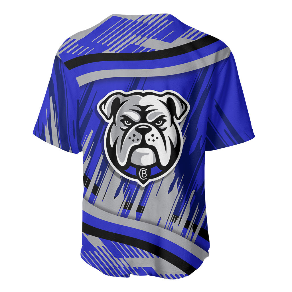 Bulldogs Rugby Mascot Baseball Jersey Fierce Athlete Graphic in Sports Style