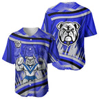 Bulldogs Rugby Mascot Baseball Jersey Fierce Athlete Graphic in Sports Style