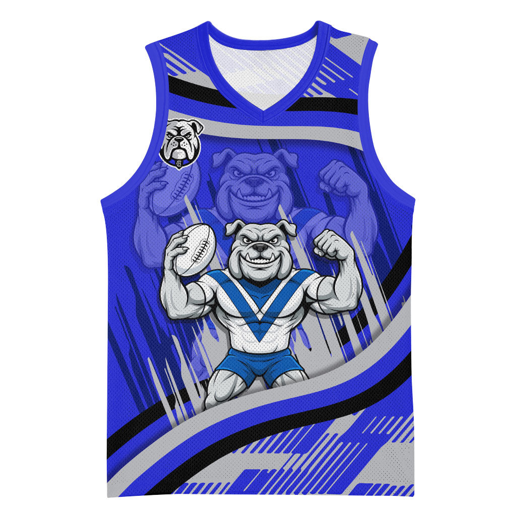 Bulldogs Rugby Mascot Basketball Jersey Fierce Athlete Graphic in Sports Style