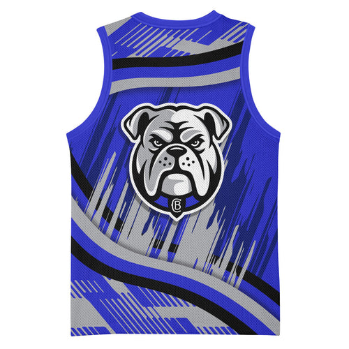 Bulldogs Rugby Mascot Basketball Jersey Fierce Athlete Graphic in Sports Style