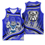 Bulldogs Rugby Mascot Basketball Jersey Fierce Athlete Graphic in Sports Style