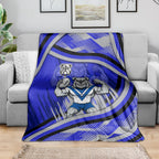 Bulldogs Rugby Mascot Blanket Fierce Athlete Graphic in Sports Style