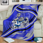 Bulldogs Rugby Mascot Blanket Fierce Athlete Graphic in Sports Style