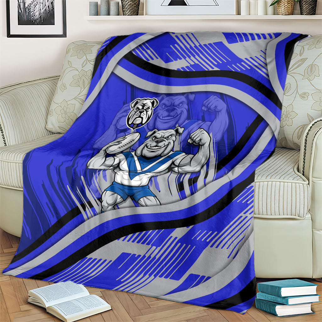 Bulldogs Rugby Mascot Blanket Fierce Athlete Graphic in Sports Style