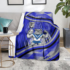 Bulldogs Rugby Mascot Blanket Fierce Athlete Graphic in Sports Style
