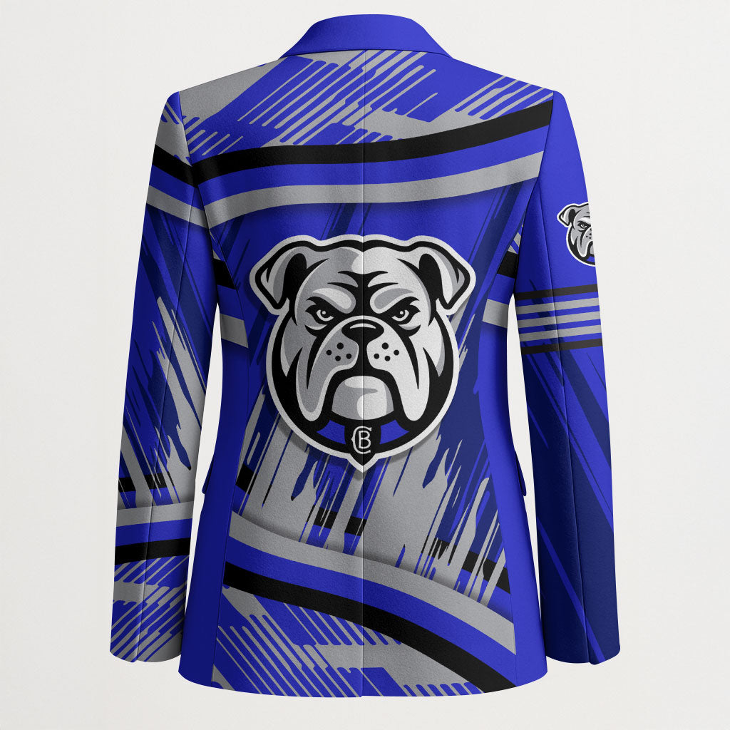 Bulldogs Rugby Mascot Blazer Fierce Athlete Graphic in Sports Style