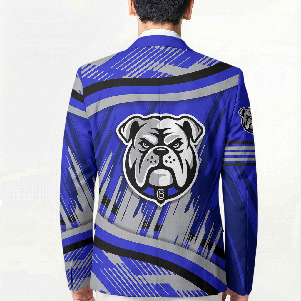Bulldogs Rugby Mascot Blazer Fierce Athlete Graphic in Sports Style