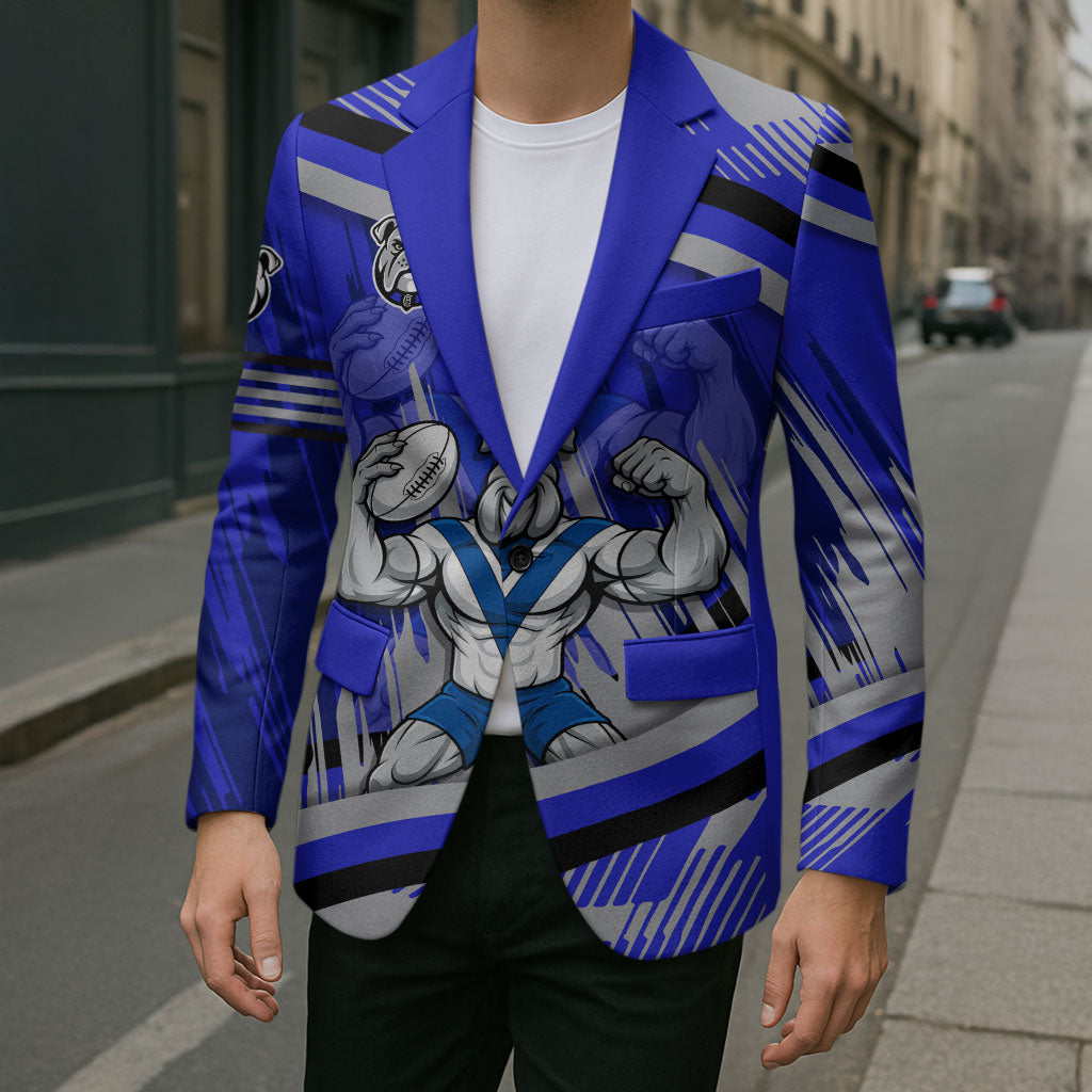 Bulldogs Rugby Mascot Blazer Fierce Athlete Graphic in Sports Style