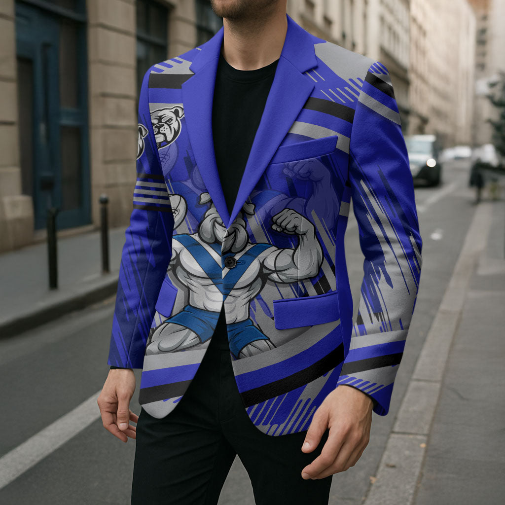 Bulldogs Rugby Mascot Blazer Fierce Athlete Graphic in Sports Style
