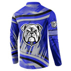 Bulldogs Rugby Mascot Button Sweatshirt Fierce Athlete Graphic in Sports Style