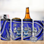 Bulldogs Rugby Mascot 4 in 1 Can Cooler Tumbler Fierce Athlete Graphic in Sports Style