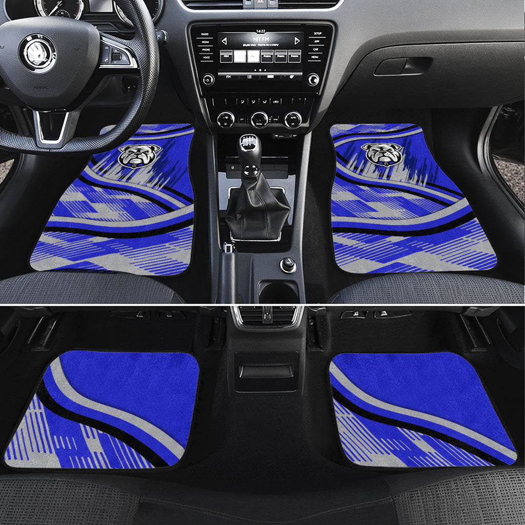 Bulldogs Rugby Mascot Car Mats Fierce Athlete Graphic in Sports Style