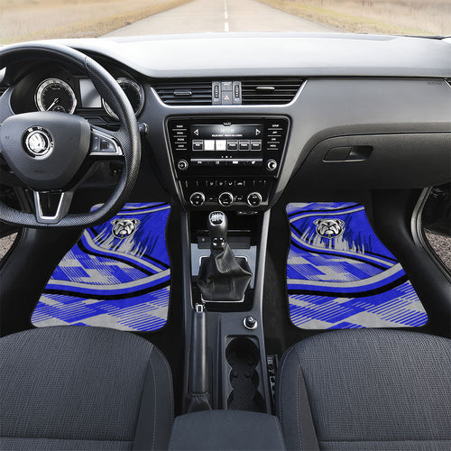 Bulldogs Rugby Mascot Car Mats Fierce Athlete Graphic in Sports Style