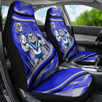 Bulldogs Rugby Mascot Car Seat Cover Fierce Athlete Graphic in Sports Style