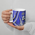 Bulldogs Rugby Mascot Ceramic Mug Fierce Athlete Graphic in Sports Style