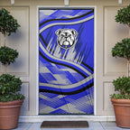 Bulldogs Rugby Mascot Door Cover Fierce Athlete Graphic in Sports Style