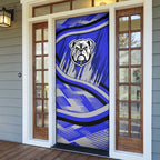 Bulldogs Rugby Mascot Door Cover Fierce Athlete Graphic in Sports Style