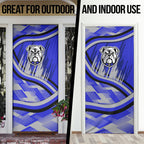 Bulldogs Rugby Mascot Door Cover Fierce Athlete Graphic in Sports Style