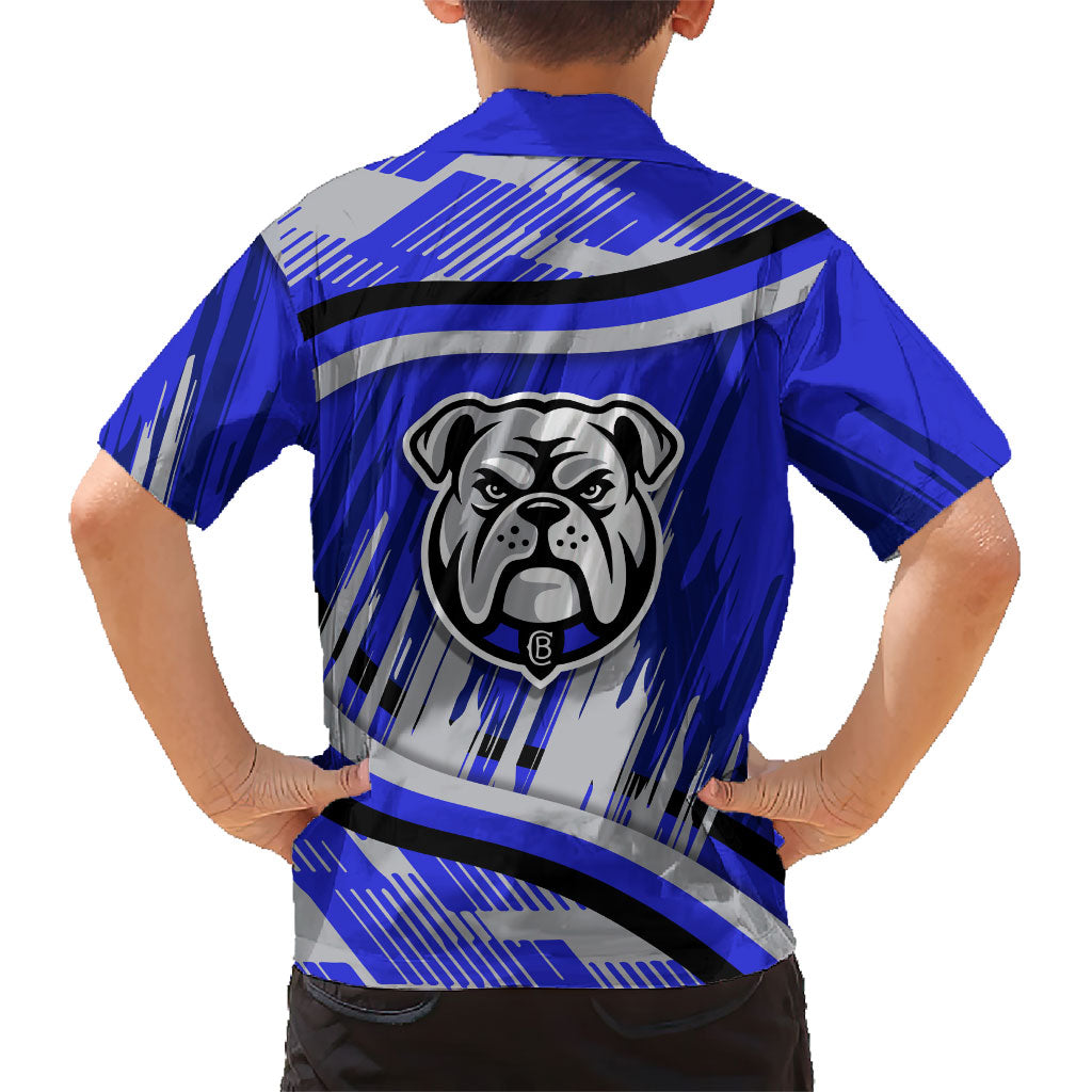 Bulldogs Rugby Mascot Family Matching Mermaid Dress and Hawaiian Shirt Fierce Athlete Graphic in Sports Style