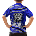 Bulldogs Rugby Mascot Family Matching Summer Maxi Dress and Hawaiian Shirt Fierce Athlete Graphic in Sports Style