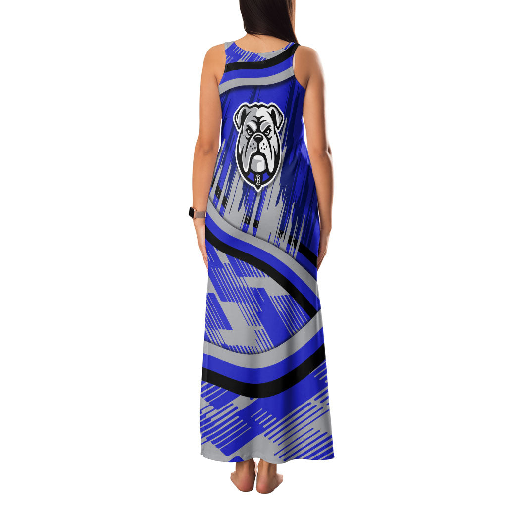 Bulldogs Rugby Mascot Family Matching Tank Maxi Dress and Hawaiian Shirt Fierce Athlete Graphic in Sports Style