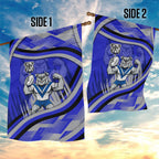 Bulldogs Rugby Mascot Garden Flag Fierce Athlete Graphic in Sports Style