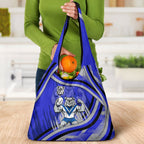 Bulldogs Rugby Mascot Grocery Bag Fierce Athlete Graphic in Sports Style