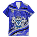 Bulldogs Rugby Mascot Hawaiian Shirt Fierce Athlete Graphic in Sports Style