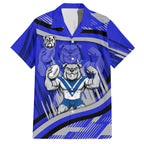 Bulldogs Rugby Mascot Hawaiian Shirt Fierce Athlete Graphic in Sports Style