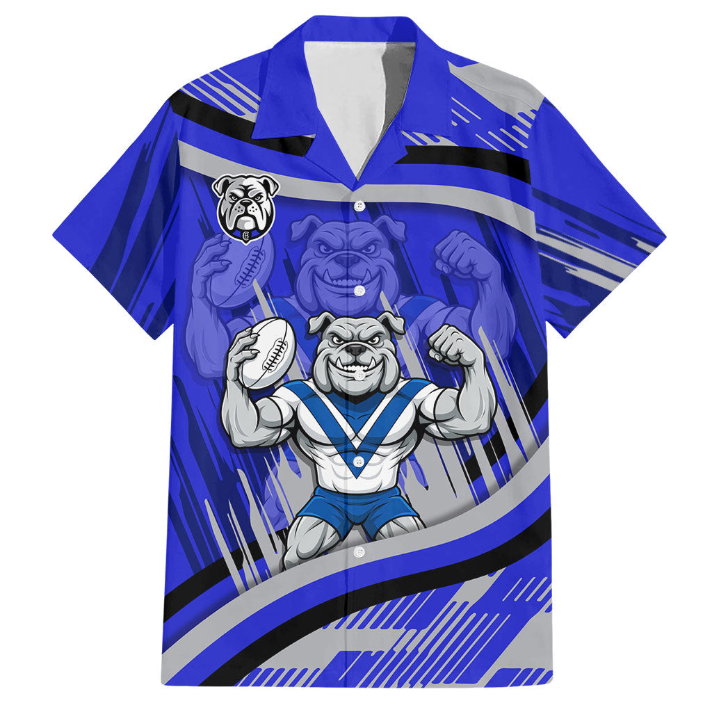 Bulldogs Rugby Mascot Hawaiian Shirt Fierce Athlete Graphic in Sports Style