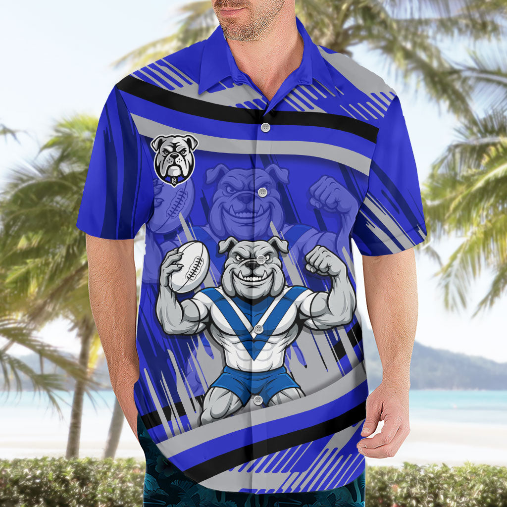 Bulldogs Rugby Mascot Hawaiian Shirt Fierce Athlete Graphic in Sports Style