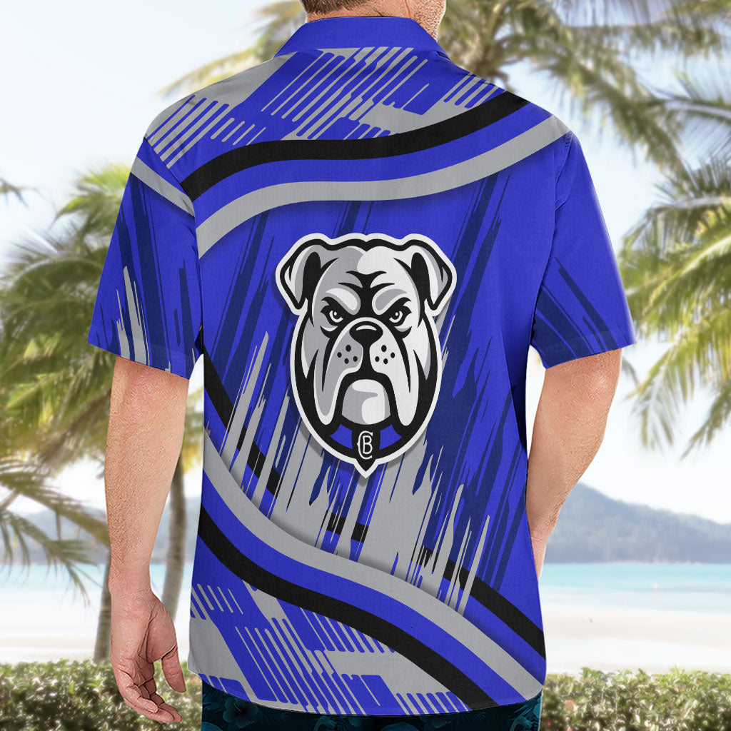 Bulldogs Rugby Mascot Hawaiian Shirt Fierce Athlete Graphic in Sports Style
