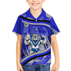 Bulldogs Rugby Mascot Hawaiian Shirt Fierce Athlete Graphic in Sports Style