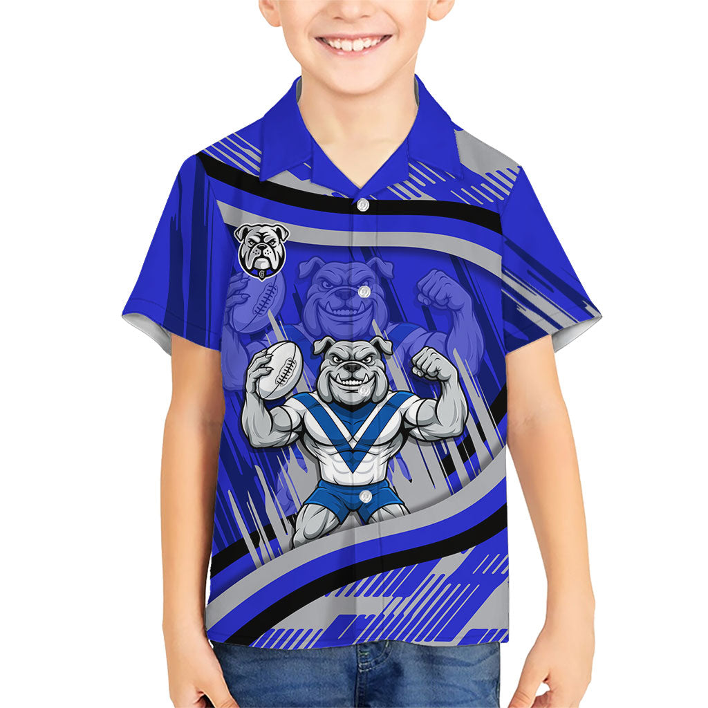 Bulldogs Rugby Mascot Hawaiian Shirt Fierce Athlete Graphic in Sports Style