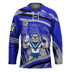 Bulldogs Rugby Mascot Hockey Jersey Fierce Athlete Graphic in Sports Style