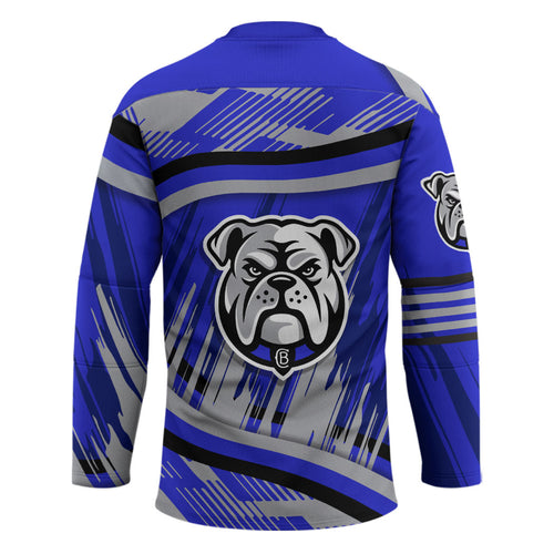 Bulldogs Rugby Mascot Hockey Jersey Fierce Athlete Graphic in Sports Style